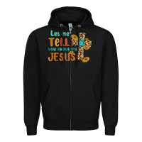 Black let me tell you about my jesus Zipper Hoodie - MaliasSmallBusiness