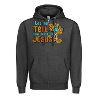Charcoal Heather let me tell you about my jesus Zipper Hoodie - MaliasSmallBusiness