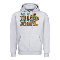 Heather Grey let me tell you about my jesus Zipper Hoodie - MaliasSmallBusiness