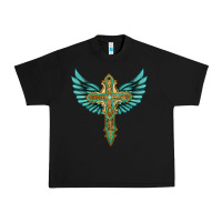 Black wing cross Urban Heavy Tee - Artiststas