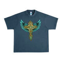 Midnight Navy wing cross Urban Heavy Tee - Artiststas