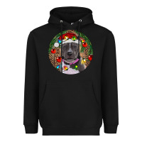 Black Christmas Pitbull Heavyweight Hoodie - RanaPortraitStore