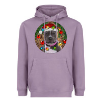 Lavender Christmas Pitbull Heavyweight Hoodie - RanaPortraitStore