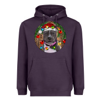 Plum Christmas Pitbull Heavyweight Hoodie - RanaPortraitStore