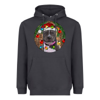 Smoke Christmas Pitbull Heavyweight Hoodie - RanaPortraitStore
