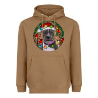 Toasted Coconut Christmas Pitbull Heavyweight Hoodie - RanaPortraitStore
