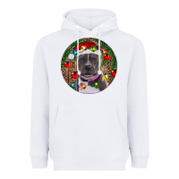 White Christmas Pitbull Heavyweight Hoodie - RanaPortraitStore