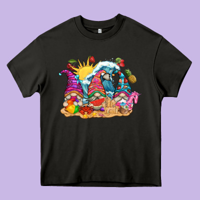 Summer Gnome Tbw Heavy Core Tee Designed By Texasbilliewilder