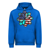 Cobalt American flag turquoise gemstone 4th of july Urban Hoodie - CowGirlArtShop