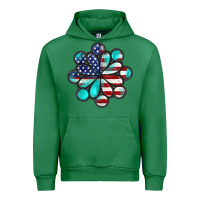 Emerald American flag turquoise gemstone 4th of july Urban Hoodie - CowGirlArtShop