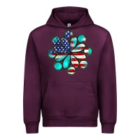 Mauve Wine American flag turquoise gemstone 4th of july Urban Hoodie - CowGirlArtShop