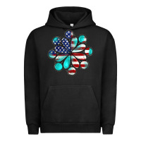 Pigment Black American flag turquoise gemstone 4th of july Urban Hoodie - CowGirlArtShop