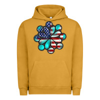 Pigment Peanut Butter American flag turquoise gemstone 4th of july Urban Hoodie - CowGirlArtShop