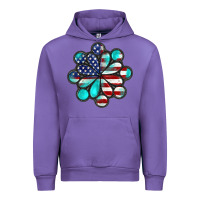 Tulip American flag turquoise gemstone 4th of july Urban Hoodie - CowGirlArtShop
