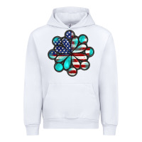 White American flag turquoise gemstone 4th of july Urban Hoodie - CowGirlArtShop