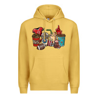 Antique Gold Football coffee cups Premium Hoodie - NancyCooperArtShop