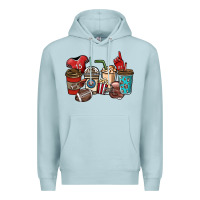 Blue Mist Football coffee cups Premium Hoodie - NancyCooperArtShop