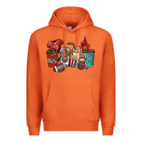 Carrot Football coffee cups Premium Hoodie - NancyCooperArtShop