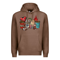 Chestnut Football coffee cups Premium Hoodie - NancyCooperArtShop