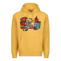 Mustard Football coffee cups Premium Hoodie - NancyCooperArtShop
