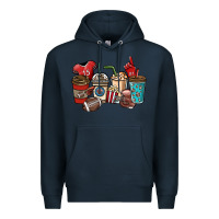 Navy Football coffee cups Premium Hoodie - NancyCooperArtShop