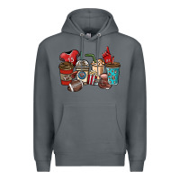 Rock Football coffee cups Premium Hoodie - NancyCooperArtShop