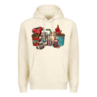 Sandshell Football coffee cups Premium Hoodie - NancyCooperArtShop