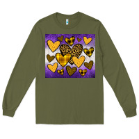 Army Green lakers hearts Long Sleeve Tee - JahusDesignShop