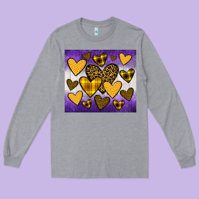 Lakers Hearts Long Sleeve Tee Designed By Jahusdesignshop