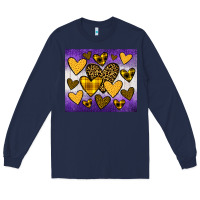 Navy lakers hearts Long Sleeve Tee - JahusDesignShop