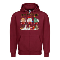 Burgundy tipsy and bright christmas Zipper Hoodie - MaliasSmallBusiness