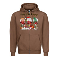 Chestnut tipsy and bright christmas Zipper Hoodie - MaliasSmallBusiness