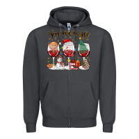 Smoke tipsy and bright christmas Zipper Hoodie - MaliasSmallBusiness