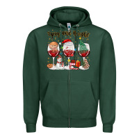 Sports Green tipsy and bright christmas Zipper Hoodie - MaliasSmallBusiness
