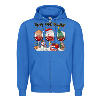 True Royal tipsy and bright christmas Zipper Hoodie - MaliasSmallBusiness
