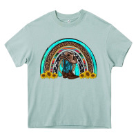 Arona western cowboy boots sunflowers rainbow Heavy Core Tee - RanaPortraitStore