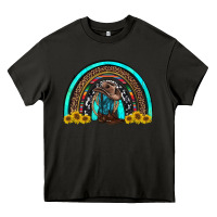 Asphalt western cowboy boots sunflowers rainbow Heavy Core Tee - RanaPortraitStore