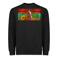 Black aztec horse cactus and sunflowers license plate template Heavyweight Sweatshirt - Artiststas