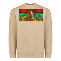 Mushroom aztec horse cactus and sunflowers license plate template Heavyweight Sweatshirt - Artiststas
