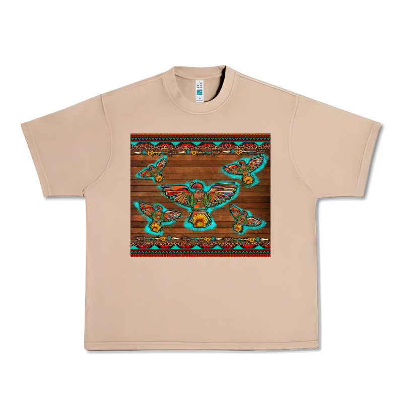 Western Thunderbird And Arrow With Aztec Leopard Urban Heavy Tee by Artiststas | Teevron