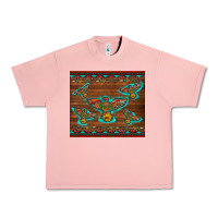 Salmon western thunderbird and arrow with aztec leopard Urban Heavy Tee - Artiststas