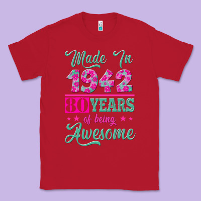 Made In 1942, 80 Years Of Being Awesome Kopya Classic Tee Designed By Jasminsmagicworld