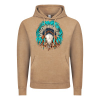 Vintage Coffee bull skull indian headdress Vintage Hoodie - JahusDesignShop