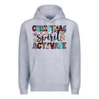 Heather Grey christmas spirit activate Premium Hoodie - JahusDesignShop
