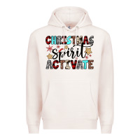 Pale Pink christmas spirit activate Premium Hoodie - JahusDesignShop