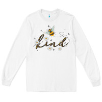 White bee kind Long Sleeve Tee - MaliasSmallBusiness