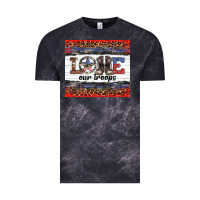 Cloud Black armed forces day love our troops Vintage Tee - Artiststas