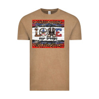 Vintage Coffee armed forces day love our troops Vintage Tee - Artiststas