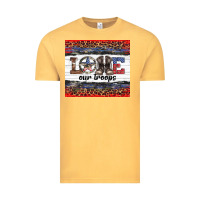 Vintage Mustard armed forces day love our troops Vintage Tee - Artiststas