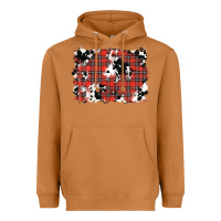 Meerkat Christmas Plaid Cowhide Pattern Background Heavyweight Hoodie - RanaPortraitStore